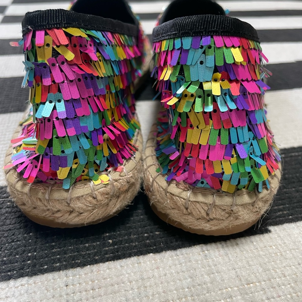 🎉 Brand New Alpargatus Piñata Sequined Rainbow Espadrilles 🎉 - Picture 11 of 12